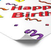 Happy Birthday Cake Print Poster (Ecke)