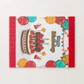 Happy Birthday Cake Puzzle (Horizontal)