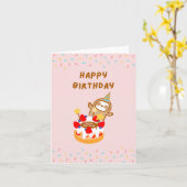 Happy Birthday Cake Sloth Card Karte (Gelbe Blume)