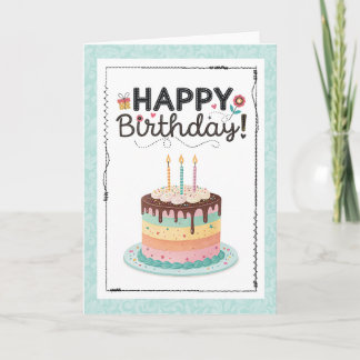 Happy Birthday Cake Sweet Treat Karte