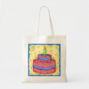 Happy Birthday Cake Tote Bag Tragetasche