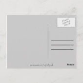 Happy Birthday Cake Typografy Postcard Postkarte (Rückseite)