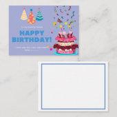 Happy Birthday CakeColorful Card , Bester Freund Visitenkarte (Vorne/Hinten)