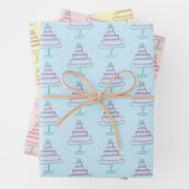 Happy Birthday Cakes Niedlich Charming Muster Gesc Geschenkpapier Set (Beispiel)