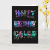 Happy Birthday Caleb Card Karte (Gelbe Blume)