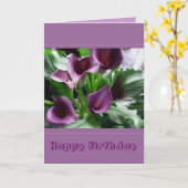 Happy Birthday - Calla lily Karte (Gelbe Blume)