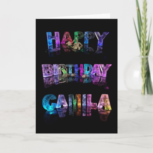Happy Birthday Camila Card Karte (Vorderseite)