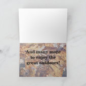 Happy Birthday Camouflage im Freien Karte (Innenseite)