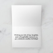 Happy Birthday Camouflage Pastel Blue Abstrakt Karte (Innenseite)