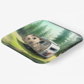 Happy Birthday Camping Pappteller (Gewinkelt)