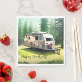 Happy Birthday Camping Serviette (Beispiel)