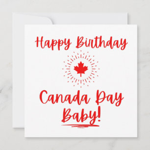 Happy Birthday Canada Day Baby Karte