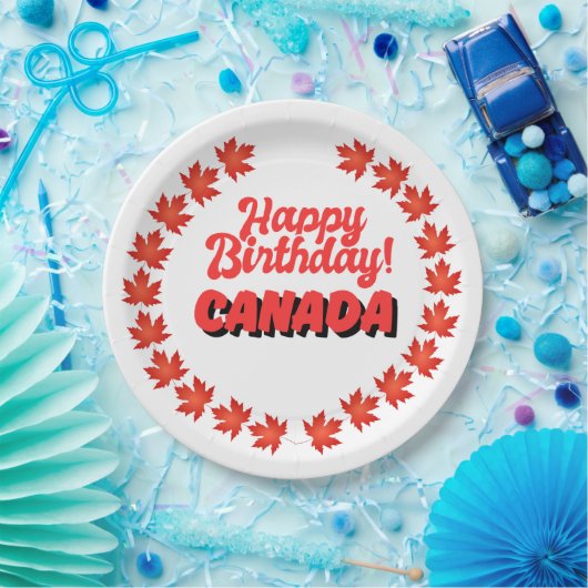 Happy Birthday Canada Pappteller (Party)