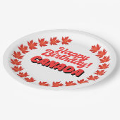 Happy Birthday Canada Pappteller (Schrägansicht)