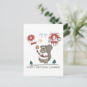Happy Birthday Canada Postkarte (Stehend Vorderseite)