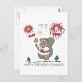 Happy Birthday Canada Postkarte (Vorne/Hinten)