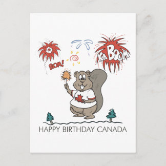 Happy Birthday Canada Postkarte