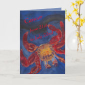 Happy Birthday Cancer Karte (Gelbe Blume)