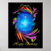Happy Birthday Cancer - Krebs Poster (Vorne)