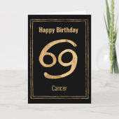 Happy Birthday Cancer zodiac Astrologie Sternzeich Karte (Vorderseite)