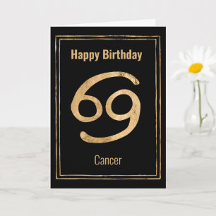 Happy Birthday Cancer zodiac Astrologie Sternzeich Karte
