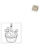 Happy Birthday Candle Cupcake 2 Gummistempel (Stempel)