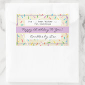 Happy Birthday Candle Making Labels Rechteckiger Aufkleber (Tasche)