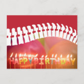 Happy Birthday Candles and Spine Chiropractic Postkarte (Vorderseite)