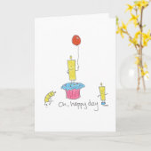 Happy Birthday Candles Karte (Gelbe Blume)