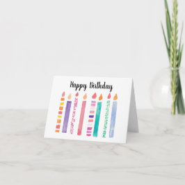 Happy Birthday Candles Karte