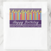 Happy Birthday Candles Rechteckiger Aufkleber (Tasche)