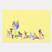 Happy Birthday Canine Hund Rassen Geschenkpapier Set (Vorderseite 2)