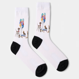 Happy Birthday Canine Hund Rassen Party Socken