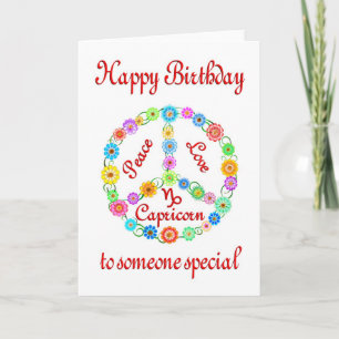 Happy Birthday Capricorn Karte