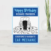 Happy Birthday Car Mechanic Karte (Vorderseite)