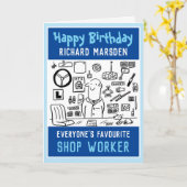 Happy Birthday Car Parts Salesman Karte (Gelbe Blume)