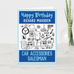 Happy Birthday Car Zubehör Verkäufer Karte