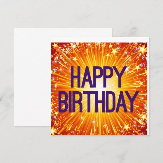 Happy Birthday Card (Vorne/Hinten)