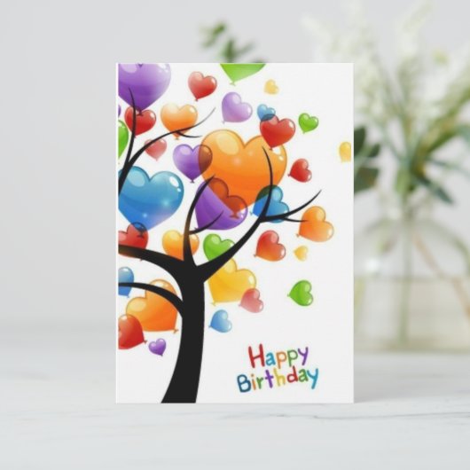 Happy Birthday Card (Stehend Vorderseite)