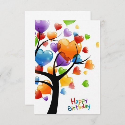 Happy Birthday Card (Vorne/Hinten)