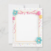 Happy Birthday Card (Vorderseite)