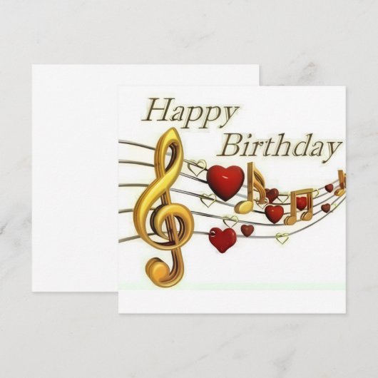 Happy Birthday Card (Vorne/Hinten)