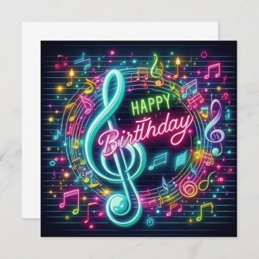 Happy Birthday Card (Vorne/Hinten)