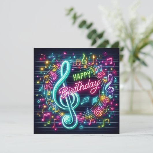 Happy Birthday Card (Stehend Vorderseite)