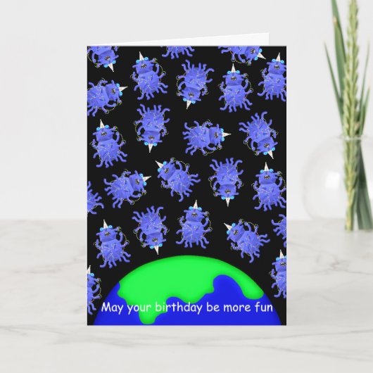 Happy Birthday Card Alien quirky von Jo Images Karte (Vorderseite)