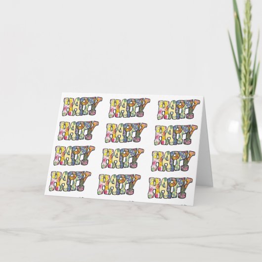 Happy Birthday Card aller Art Karte (Vorderseite)