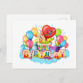Happy Birthday Card (allgemein) Postkarte (Vorne/Hinten)