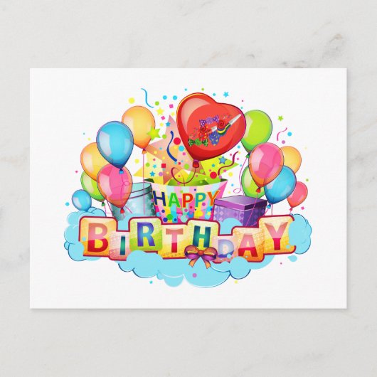 Happy Birthday Card (allgemein) Postkarte (Vorderseite)