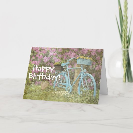 Happy Birthday Card Altes Fahrrad Karte (Vorderseite)