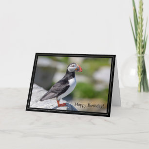 Happy Birthday Card Atlantic Puffin Karte